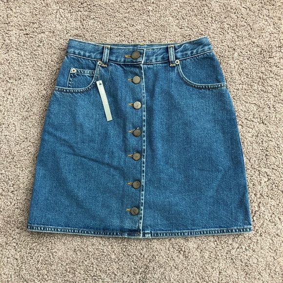 Asos Denim Button Skirt Womens US 2 - Picture 1 of 8